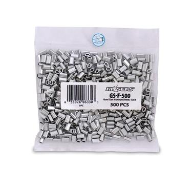 Imagem de Hi-Seas Capas de alumínio para crimpagem Grand Slam, 1,5 mm, pacote com 500 peças, prata