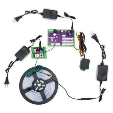 Imagem de Mysterious Studio Escape Room Knocking Belt Prop Sensor de vibração para iluminar a faixa de LED RGB para desbloquear a versão Knock (1 konck com 5 m RGB)