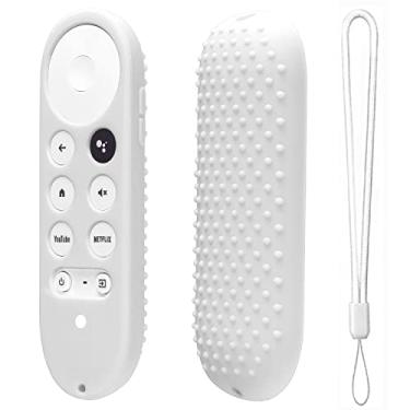 Imagem de Capa de silicone para Chromecast com Google TV 2020 Voice Remote capa protetora para controle remoto Chromecast Voice 2020 (branca)