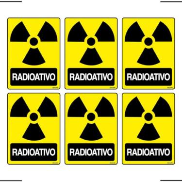Imagem de Combo 6 Adesivos De Sinalização Lixo Radioativo 15x20 Ekomunike - S-245 F9e