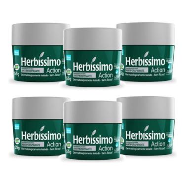 Imagem de 6 Desodorante Creme Herbissimo Action Antitranspirante 55g