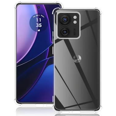 Imagem de Capa Capinha Com Bordas Anti Impacto Para Moto Edge 40 Tela de 6,55 Polegadas (Bluepink)