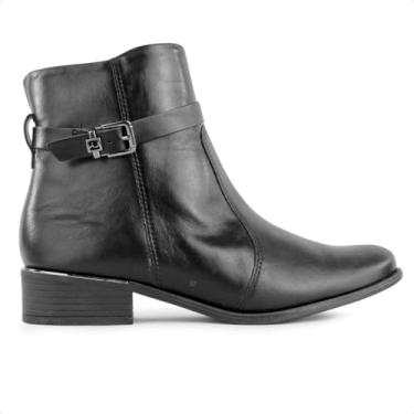 Imagem de Bota Cano Curto Ramarim Fivela 2453104 Couro Preto