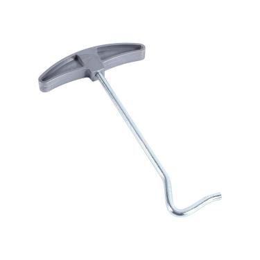 Imagem de Extrator de pinos, ferramenta extrator de pregos de barraca, ferramenta extrator de estaca de barraca ao ar livre, cabo de plástico portátil, estacas de aço, removedor de ganchos, levantador de
