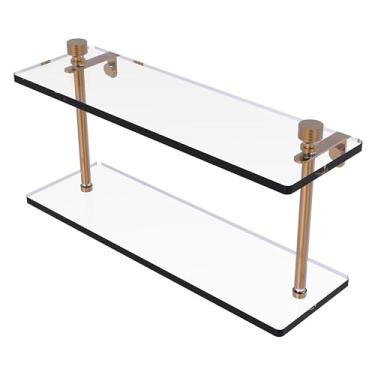Imagem de Allied Brass FT-2/16 Foxtrot Collection Prateleira de vidro de 40,6 cm, duas camadas, bronze escovado