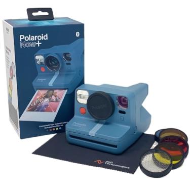 Imagem de Polaroid Now + Azul Cinza (9063) - Câmera Instantânea Tipo I Conectada por Bluetooth com Conjunto de Filtros de Lente Bônus - Kit Zell