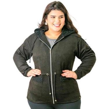 Imagem de Jaqueta Parka Suede Feminina Catwalk Plus Size-Feminino