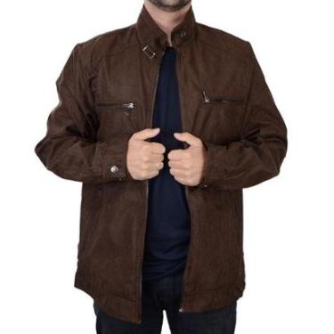 Imagem de Jaqueta Masculina Pellini Suede Peluciada Coffee Marrom Escuro - PL-2202-Masculino