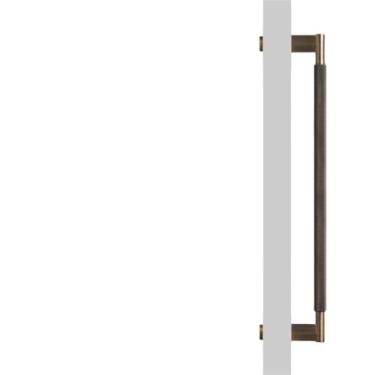 Imagem de Porta de latão sólido dupla face cruz cozinha geladeira aparelho armário puxar barra madeira, dp001a, ab, 450