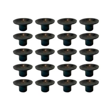 Imagem de Kit 50 Pomel Puxador de Plástico Preto Premium Pegador Tampa de Vidro para Panela e Frigideira