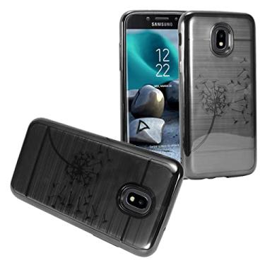Imagem de CELZEN - Compatível com Samsung Galaxy J7 2018, J7 Refine, J7 Star, J7 Crown, J7 Aura, J7 Top, J7 V J7V - Capa de telefone transparente com imagem fina - BM5 preto dente-de-leão