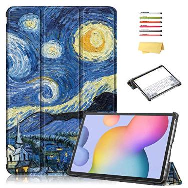 Imagem de UUcovers Capa para Samsung Galaxy Tab S8 Plus 31.5 cm 2022/S7 FE 2021/S7 Plus 2020 (SM-X800/X806/T730/T733/T736/T738/T970/T975/T976) Capa fina com suporte triplo leve despertar automático/Sono, Noite