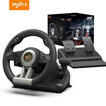 Imagem de PXN V3II Racing Wheel - Gaming Steering Wheel for PC, 180 Degree Driving Wheel Volante PC Universal Usb Car Racing with Pedal for PS4, PC, PS3, Xbox Series X|S, Xbox One