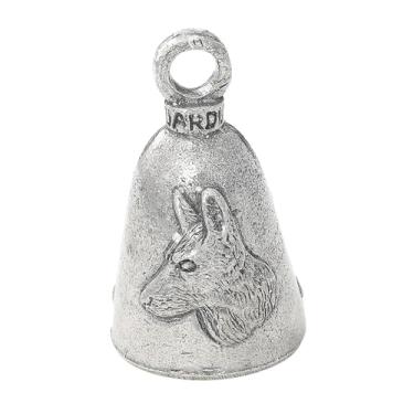 Imagem de Guardian Bell Sino da sorte para cães com chaveiro e bolsa de presente de veludo preto | Campainha de motocicleta | Estanho sem chumbo | Feito nos EUA, Pastor Germand, 1.75"