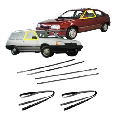 Imagem de Jogo Borrachas Canaleta E Pestana Vidro Porta Kadett Ipanema - Disk Bo