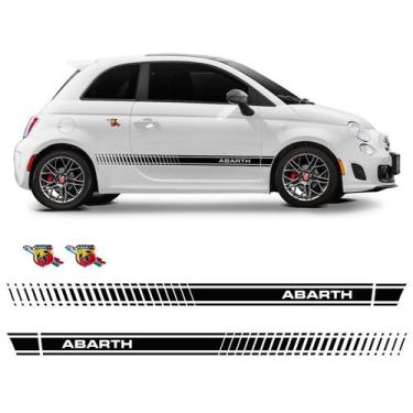Imagem de Kit Faixa Lateral Fiat 500 Abarth + Emblemas Modelo Original - SPORTIN