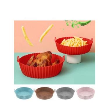 Imagem de Forma de Silicone para Air Fryer  - NOVA FERRAGENS, rosa