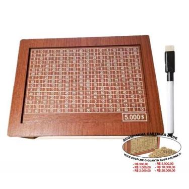 Imagem de Cofre Guardar Dinheiro Woodbox Japones Kakebo Desafio Rustic - Indústr