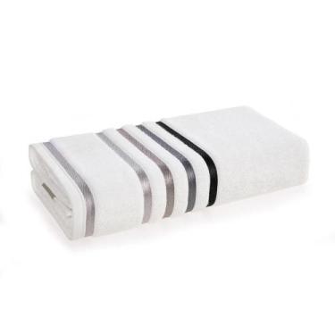 Imagem de Toalha Banhão Karsten Fio Penteado Lumina Branco/Cinza, U