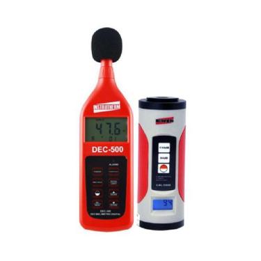 Imagem de Kit Sonômetro Digital 30 A 130Db Ponderação Fast Slow Leq Dec-500 Port