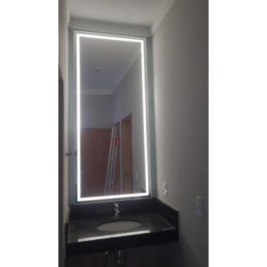 Imagem de Espelho Banheiro Camarim 80x60 iluminado Led - Top Vidros, Cor da Luz 