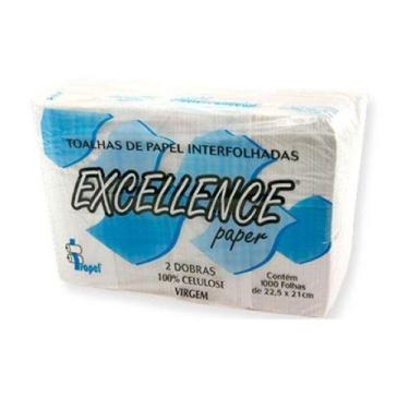 Imagem de Papel Interfolha Excellence 100% Celulose Virgem Branco 22X21,5Cm - Is