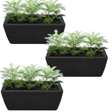 Imagem de Kit  3 Jardineira Luxo Floreira de chão Horta em casa modelo jateado 4