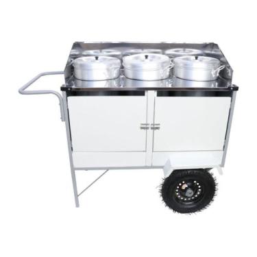 Imagem de Carrinho de Caldo e Sopas com Toldo Rodas Pneumáticas Cefaz