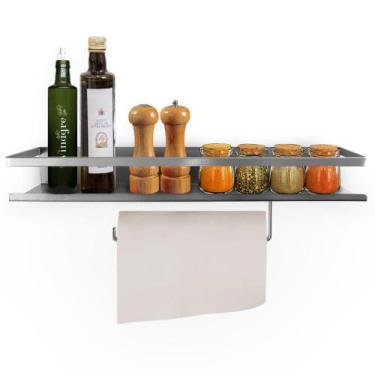 Imagem de Prateleira de Cozinha Porta Tempero e Papel Toalha Laces - Loja da Isa