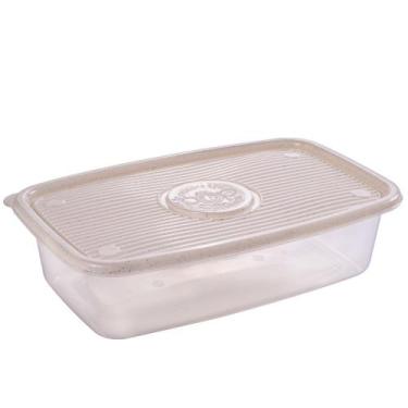 Imagem de Pote de plástico Pop retangular 2,7 litros marmorizado Plasutil ref.94