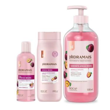 Imagem de Kit 1 Sabonete Ameixa Negra 500ml 1 Loção Ameixa Negra 200ml 1 Óleo Am