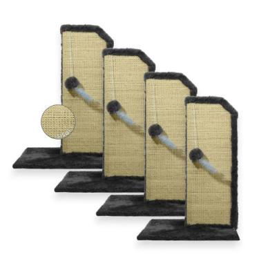 Imagem de Arranhador Gato Proteção Canto de Sofás Base Interna Brinquedo Bolinha