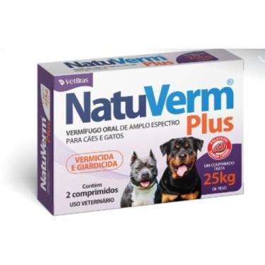 Imagem de Vermífugo para Cães Natu Verm Plus 1650 mg - 2 comprimidos - Vetbras