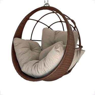 Imagem de Cadeira Suspensa Balanço Ninho Ômega Jardim Gourmet Alumínio Teto - Fe