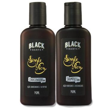 Imagem de Kit Shampoo para Barba + Condicionador para Barba Black Barts Single R