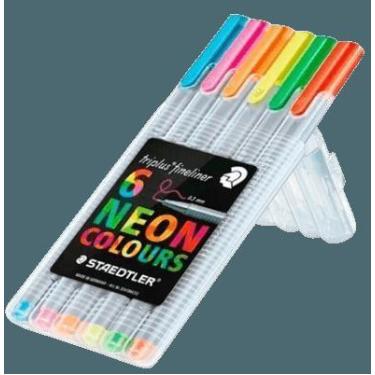 Imagem de Caneta fineliner 0.3mm Triplus 334 Neon 6 cores Staedtler