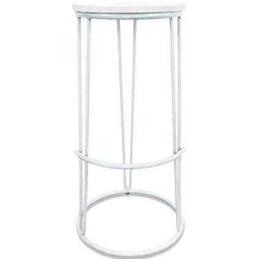 Imagem de Banco Banqueta Alta Industrial Dinamarca Em Aço Balcão Bar Cozinha Bra