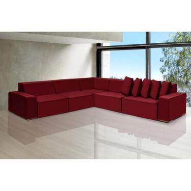 Imagem de Sofá Dubai 3.32x3.32m de Canto Retrátil - Sofisticato, vinho