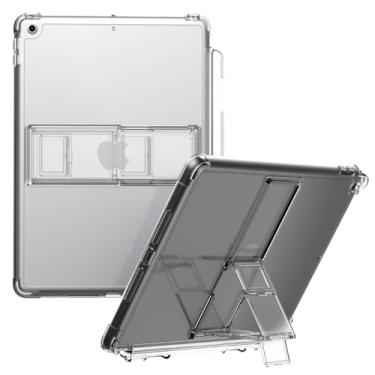 Imagem de araree FLEXIELD SP para Apple iPad Series com suporte ajustável de 4 níveis, suporte para caneta S capa fina e leve à prova de choque, transparente (iPad 10,2 polegadas 9ª/8ª/7ª geração)