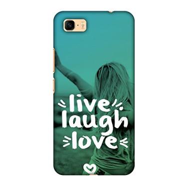 Imagem de AMZER Capa traseira rígida impressa feita à mão com design fino para Asus ZenFone 3s Max ZC521TL - Live Laugh Love
