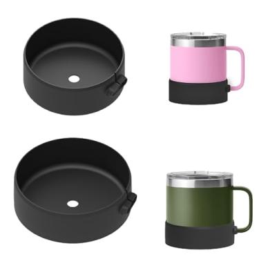 Imagem de Wuryuema Bota protetora de silicone compatível com YETI Rambler 293 g caneca e YETI Rambler 396.9 g caneca/caneca empilhável/tampa de manga de silicone inferior livre de BPA/caneca de acampamento