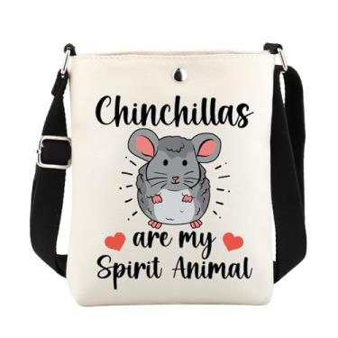 Imagem de FUSTMW Chinchillas Gifts Bolsa tiracolo chinchilas Are My Spirit Animal Cross Body Bucket Bag com alça de ombro, Bolsa corporal de chinchila