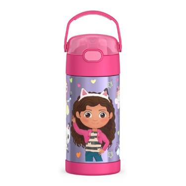 Imagem de Garrafa térmica Thermos Funtainer com canudo, 354 ml, Gabby’s Dollhouse