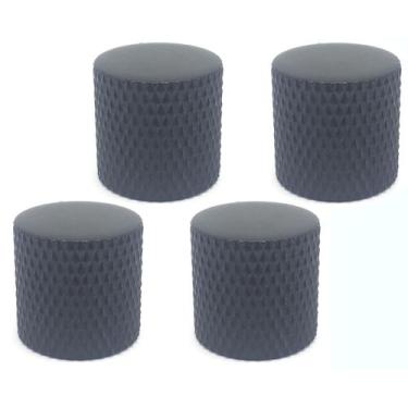 Imagem de KIT 4 knob metal de encaixe preto p guitarra baixo DOLPHIN