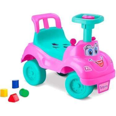 Imagem de Totokinha Carrinho Andador Triciclo Totoca Infantil Rosa - Brinquedo Para Auxiliar Primeiros Passos Percepção da Criança.