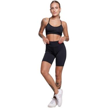 Imagem de Conjunto Top Alça Fina e Bermudinha Suplex Bella Fiore Roupa Para Academia Moda Fitness-Feminino