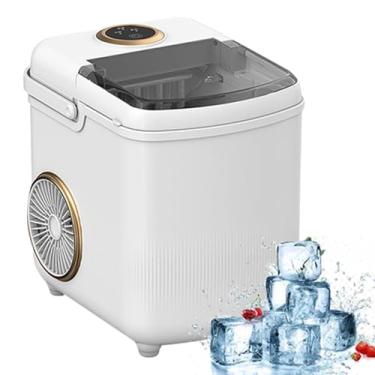 Imagem de 星姿 Máquina de fazer gelo portátil com alça, máquina de fazer gelo autolimpante com pelotas, 10 kg/24H, 9 cubos de gelo prontos em 6 minutos para casa, cozinha, acampamento, trailer