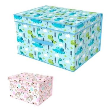 Imagem de Caixa Organizadora Multiuso Infantil Guarda Documento Manta - Y888, Az