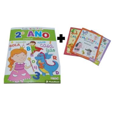 Imagem de Livros de Atividades 2º Ano + 3 Livros de Caligrafia, Letra Bastão, Le