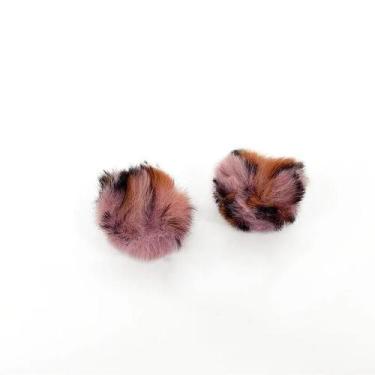 Imagem de Pompom Pelo Decorativo Animal Print Rosa - Nº4 - 5 Un - Artegift - Riz